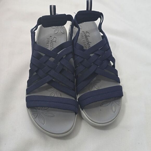 Skechers Womens Reggae Blue Slingbacks Size 7 Medium - Picture 1 of 8